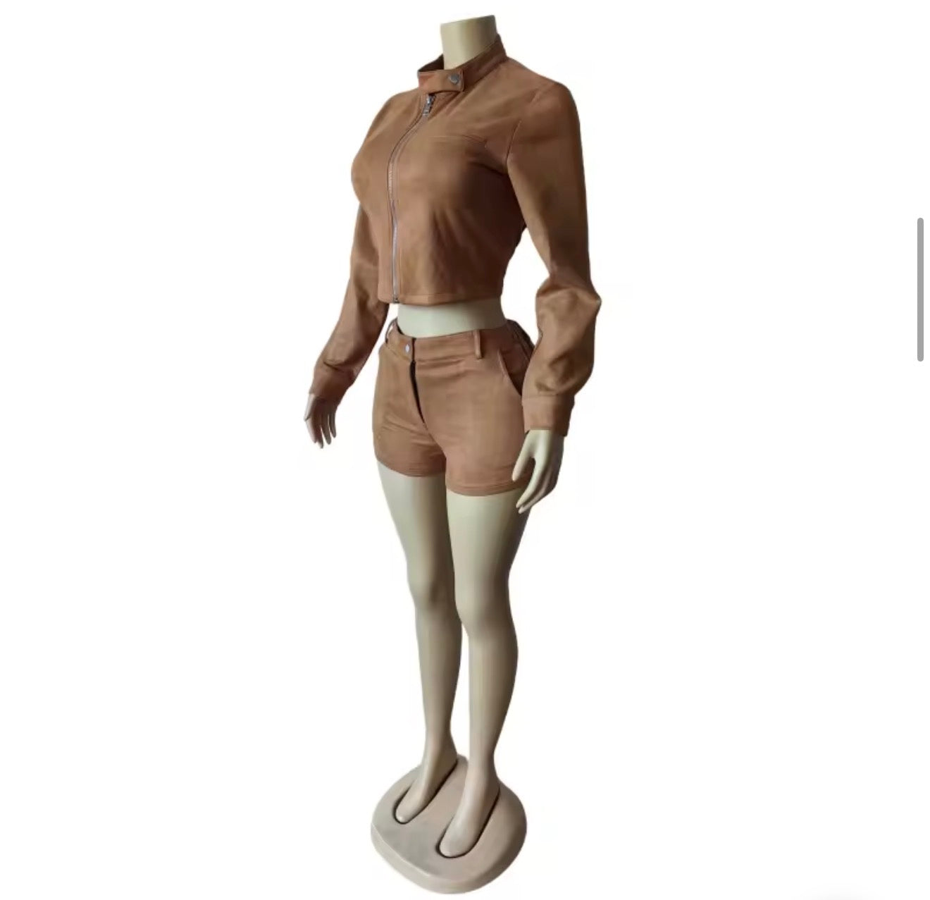 Girl Talk Suede Short Set