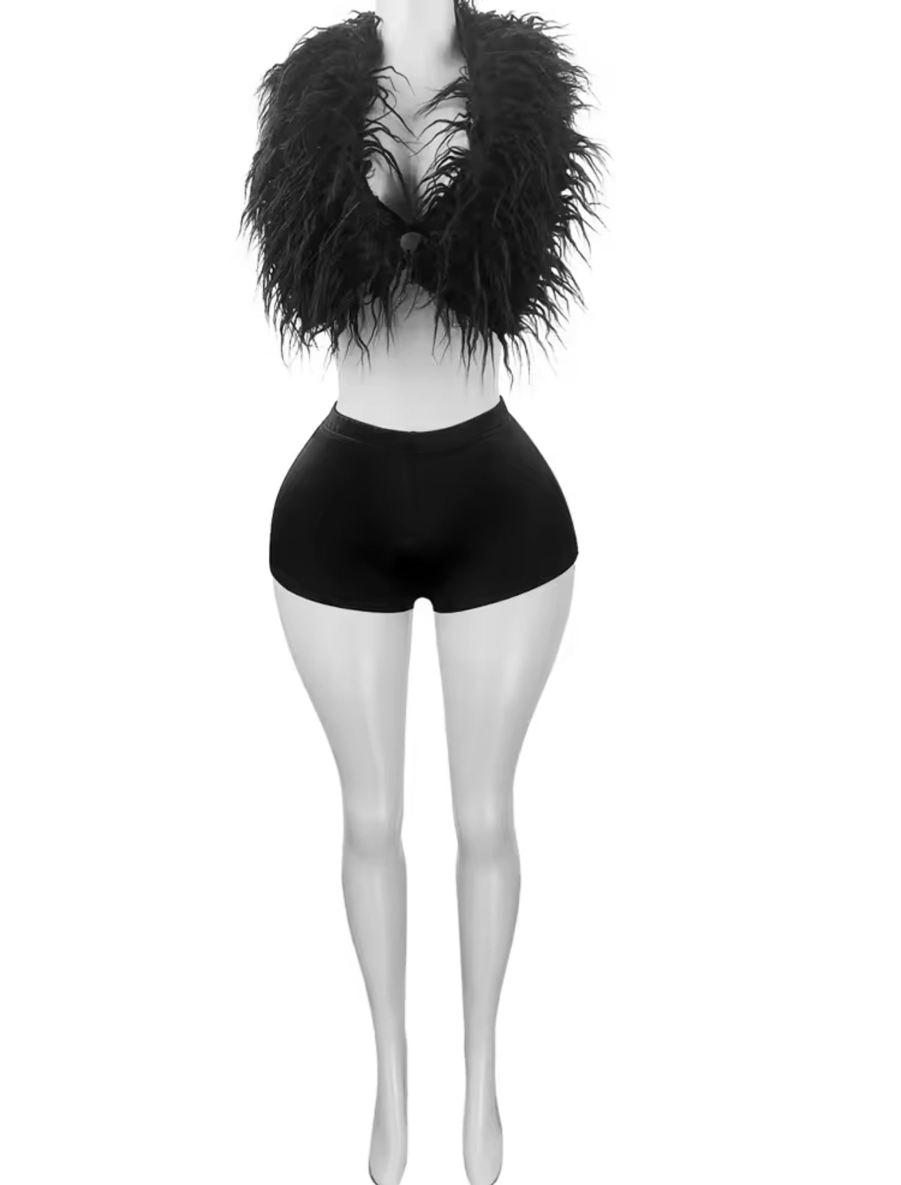 Bad & Boujie Fur Short Set (Available for shipping/pickup within 3 days)