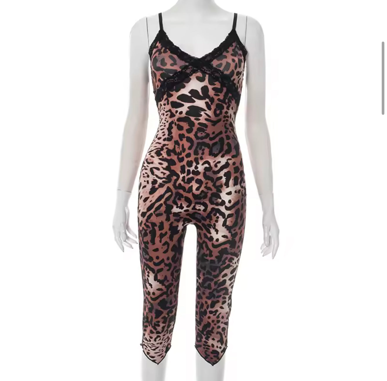 Laced Cheetah Jumpsuit