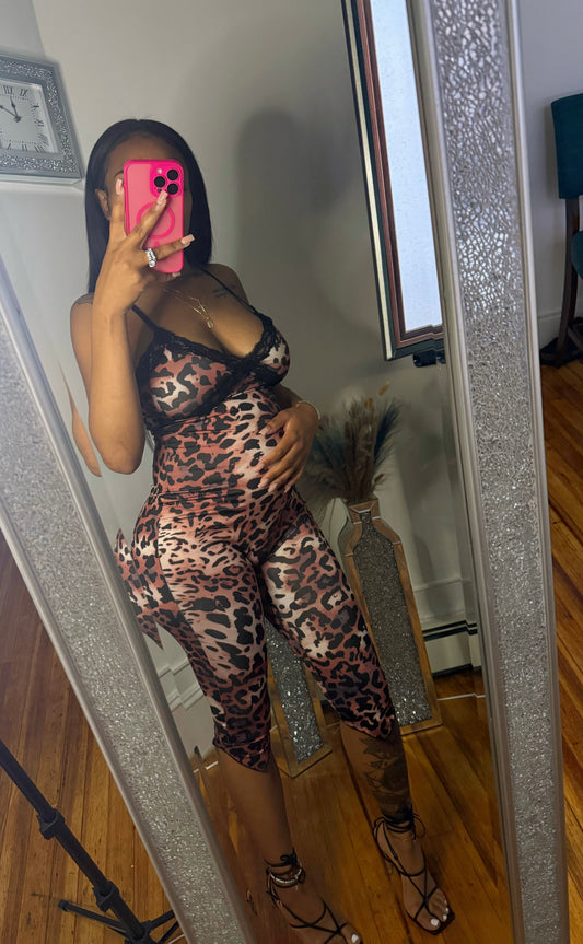 Laced Cheetah Jumpsuit