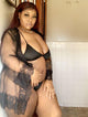 Plus Size 3 Piece Robe Lingerie Set